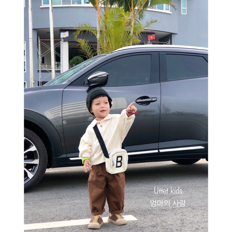 TÚI ĐEO CHÉO CHỮ B DÀNH CHO BÉ GÁI VÀ BÉ TRAI GẦN 2 ĐẾN 5 TUỔI