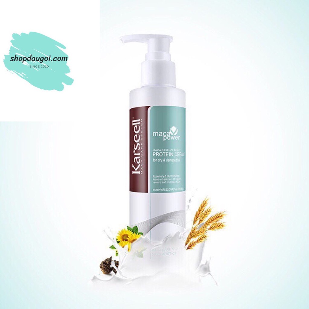 KEM DƯỠNG XẢ KHÔ SIÊU MƯỢT TÓC KARSEELL MACA ESSENCE REPAIR PROTEIN CREAM 150ML [ top 1 ]