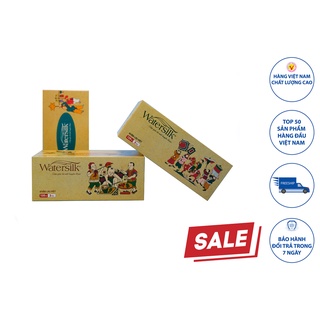 COMBO 3 HỘP KHĂN LAU MẶT TRANH DÂN GIAN - WATERSILK 150 TỜ 3 LỚP, GIẤY ĂN CAO CẤP, GIAY AN HÀNG CHÍNH HÃNG CÔNG TY