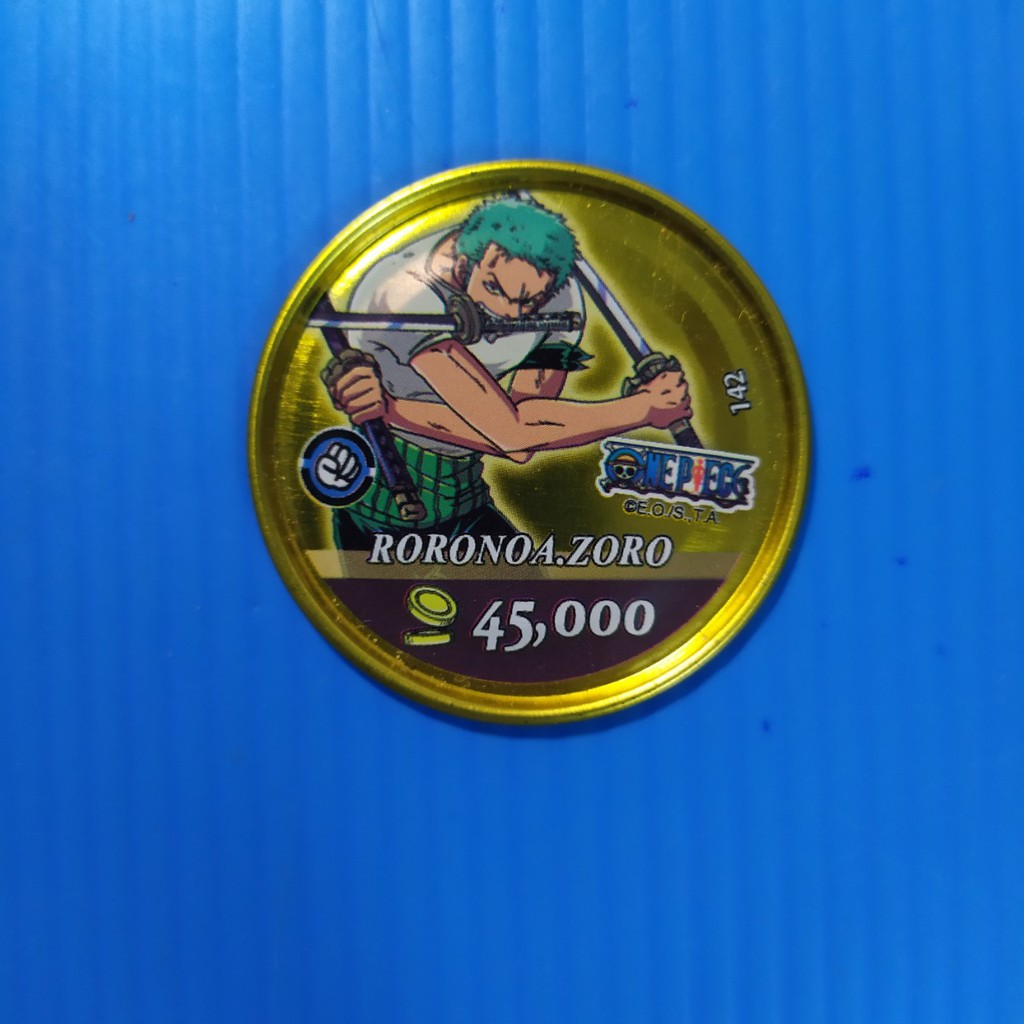 Thẻ toonies One piece xu tròn vàng gold ko lỗ metal - thẻ cũ ít, cũ vừa team Luffy - giá theo độ cũ và hiếm