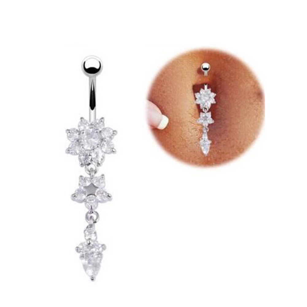 Khuyên RốN ĐíNh Đá HìNh Hoa Xinh XắN