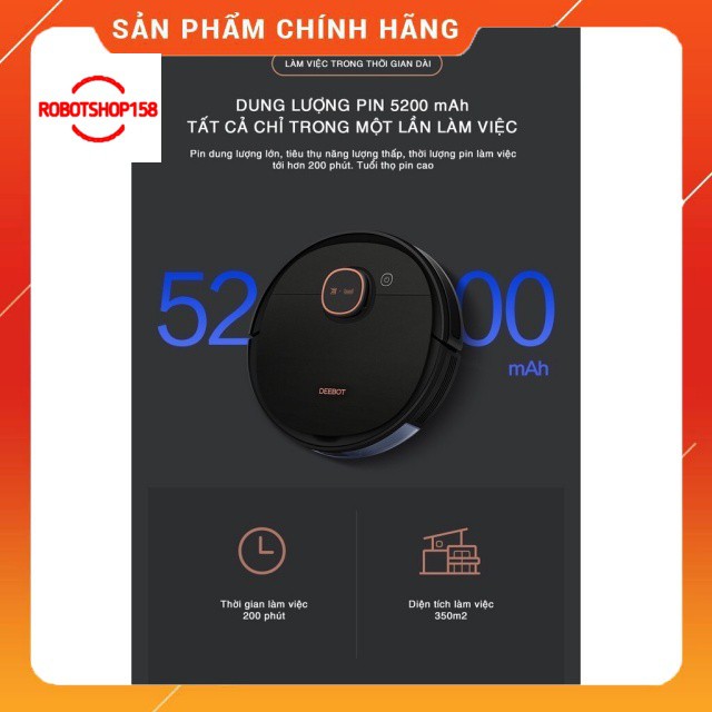 Robot hút bụi lau nhà ECOVACS DEEBOT T5 MAX - Hàng mới 100%- Tặng App Ecovacs Home