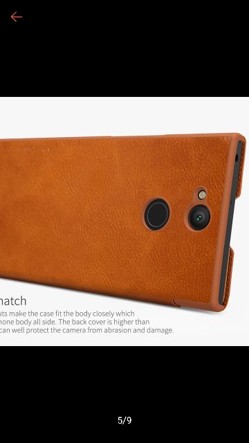 Bao da đẹp Xperia XA1 hiệu Nillkin QIN Leather case có ngăn để thẻ