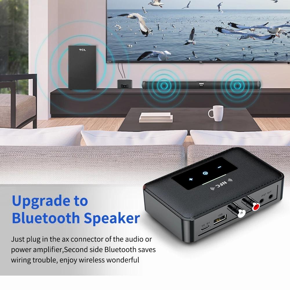[COD] Thiết Bị Nhận Tín Hiệu Bluetooth 5.0 NFC Sang 2 RCA AUX