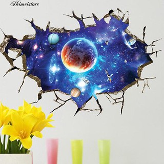 Decal Dán Tường Họa Tiết Vũ Trụ 3D