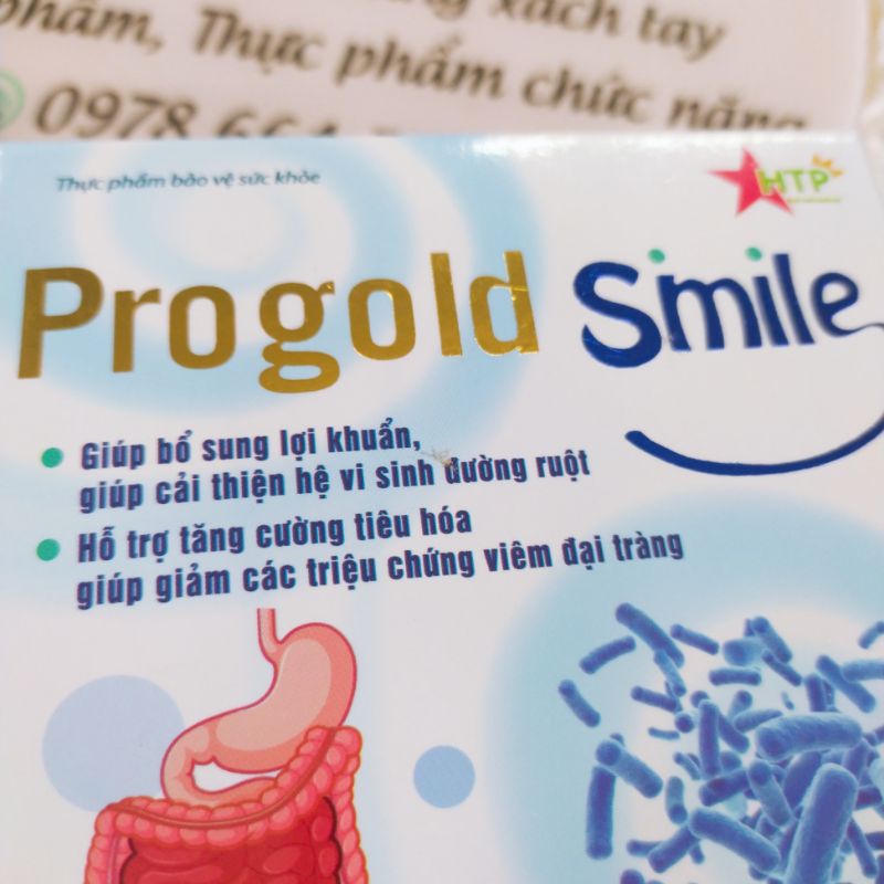 Men tiêu hoá Progold Smile  - Phục hồi hệ vi sinh hệ tiêu hoá hộp 100 viên