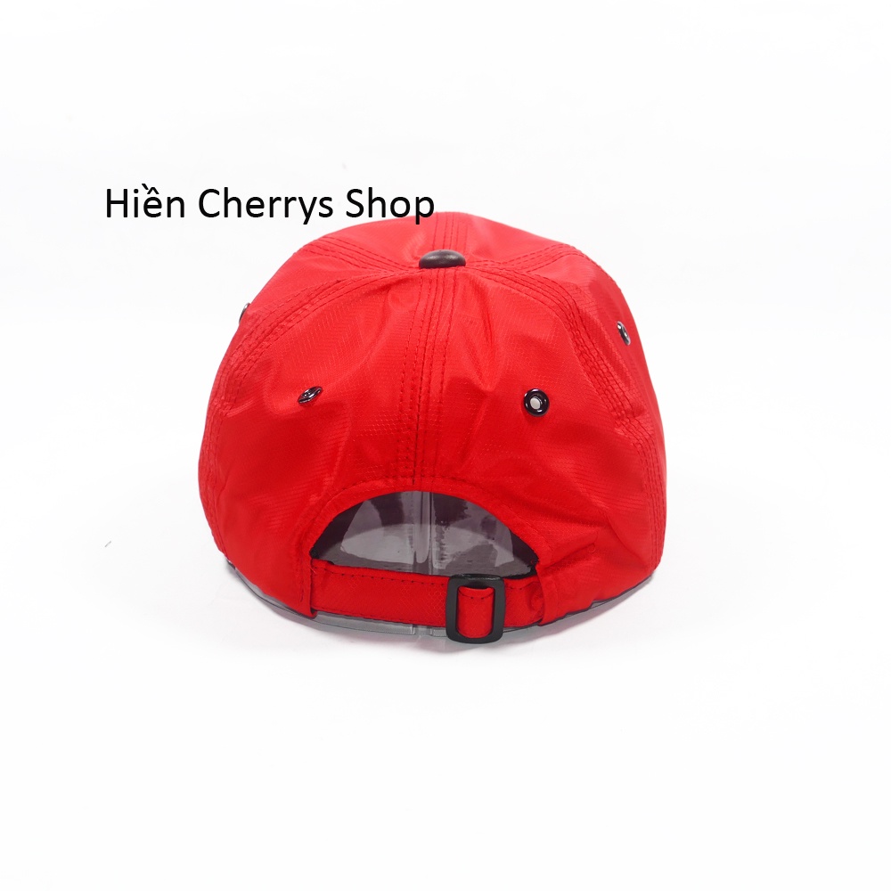 [Nhiều màu] Nón kết nam nữ thời trang vải dù trơn bóng, bọc da mỏ kết của nón độc đáo