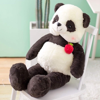 AIXINI 80cm Strawberry Panda Stuffed Animal Plush Toy, 31.5Inch Cute Soft Panda Plush Stuffed Animal Toy Doll, Gift for Kids Babies Birthday Party Home Décor