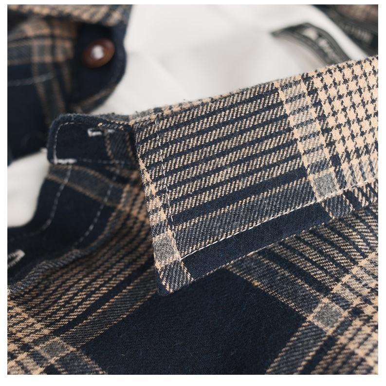 Áo Sơ Mi Caro Tay Dài Phong Cách Hàn Quốc Thời Trang Cho Nam 12 Mùa Xuân