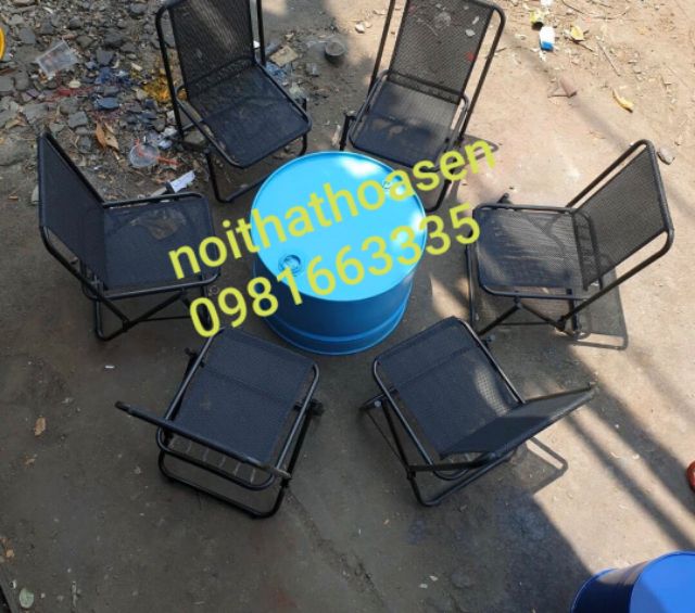 Bàn ghế cafe thùng phuy giá sỉ tại hcm