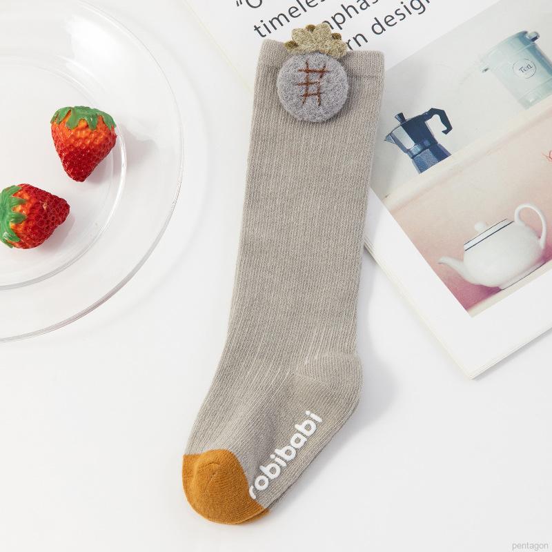 Autumn/Winter New Baby Socks Korean Style Fun Style Children's Non-slip Socks Blue L Code