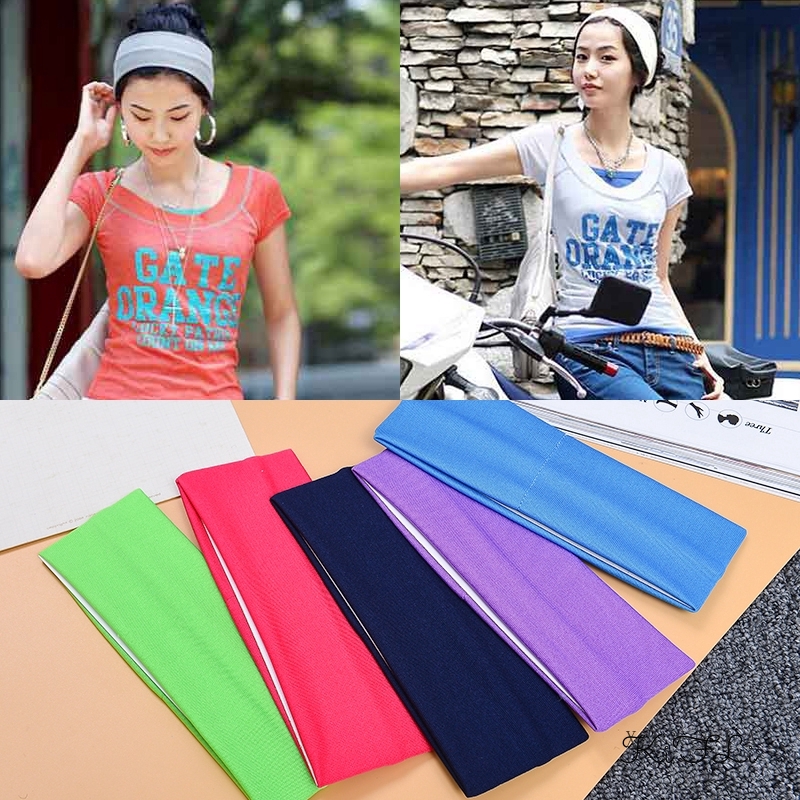 Băng Đô Thể Thao Co Giãn Thấm Hút Mồ Hôi Phong Cách Hàn Quốc