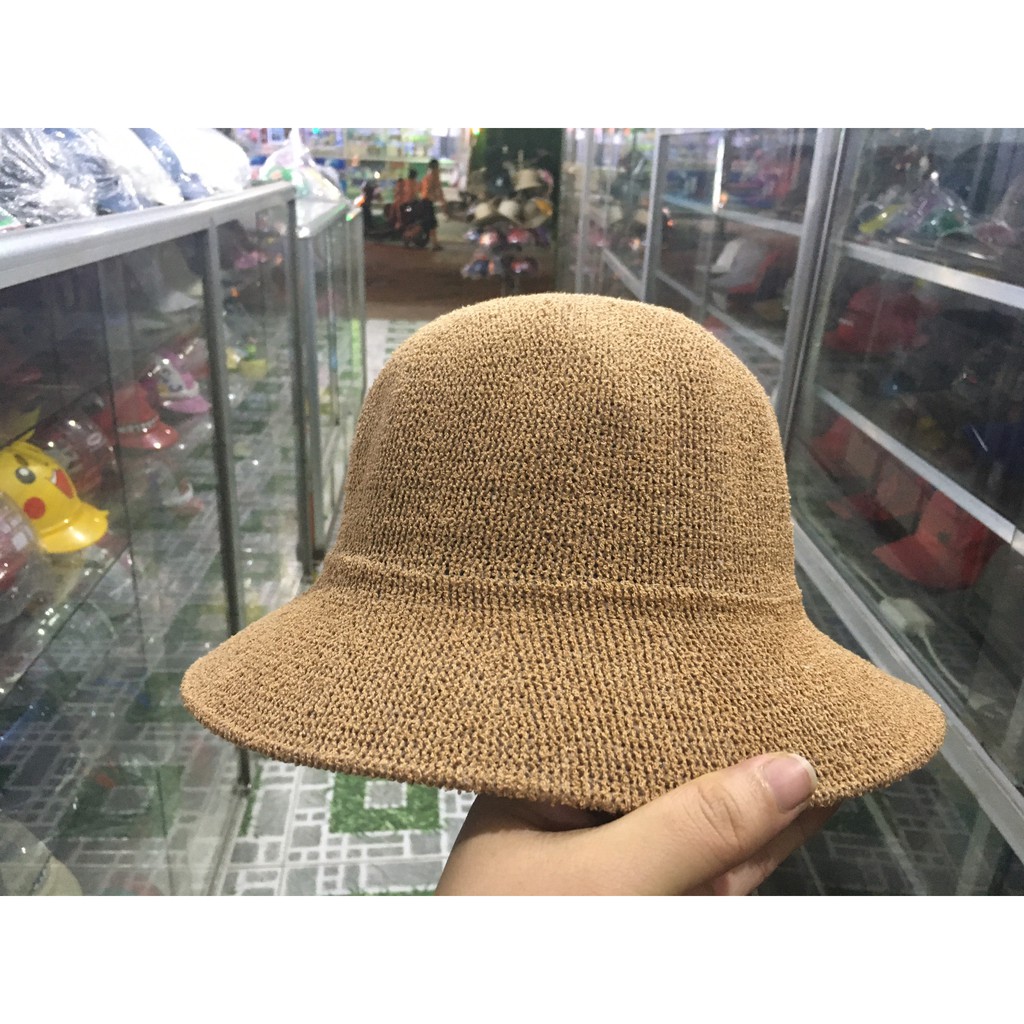 Nón cói nữ chữ M vành rộng 6cm mũ quảng châu cao cấp mũ rộng vành đi biển