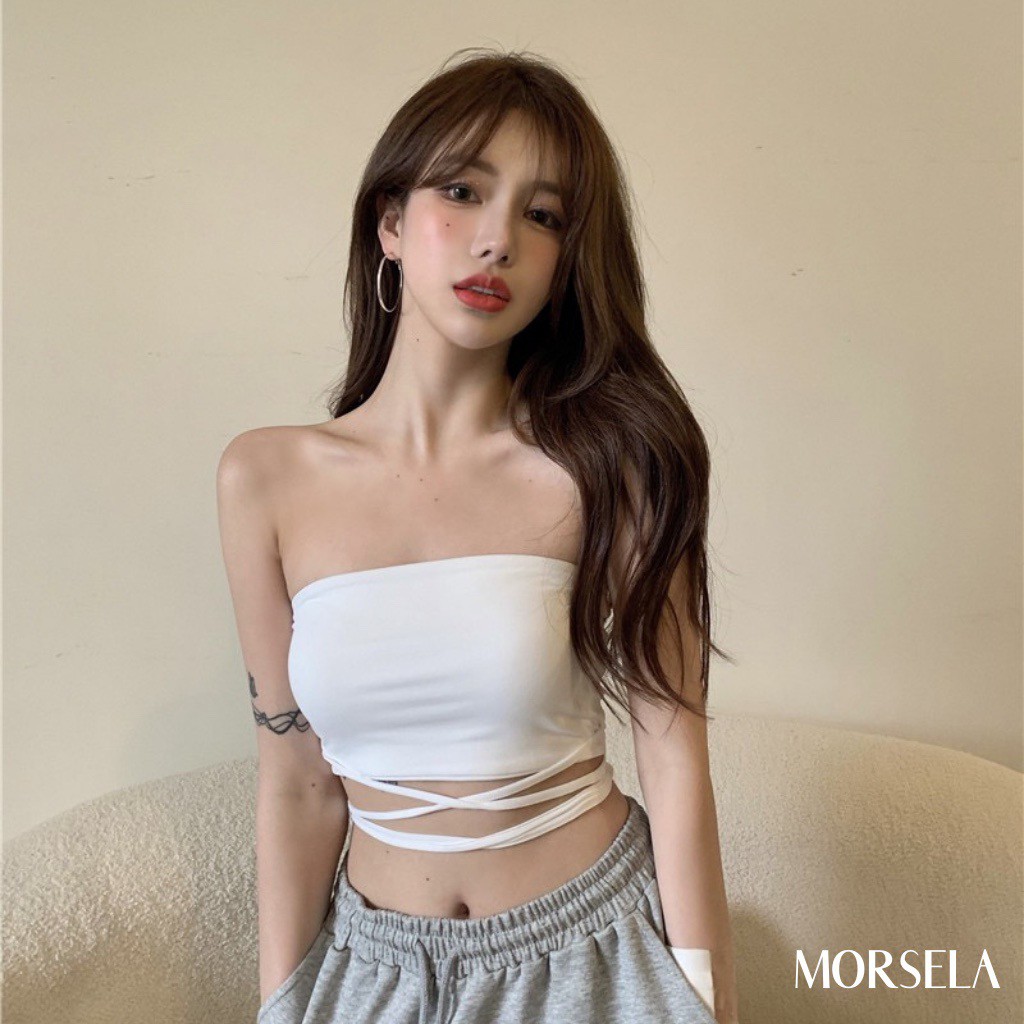 Áo ống croptop đan dây eo - áo kiểu nữ form dáng croptop sexy - Morsela