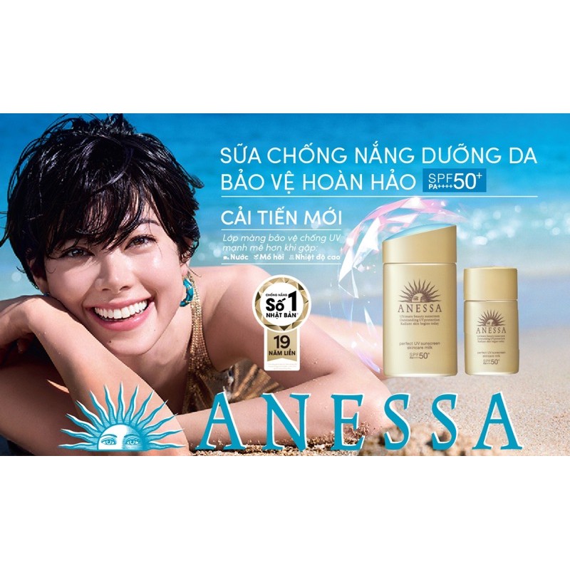 Kem Chống Nắng Anessa Perfect UV Sunscreen Aqua Booster 60ml - hàng nội địa Nhật