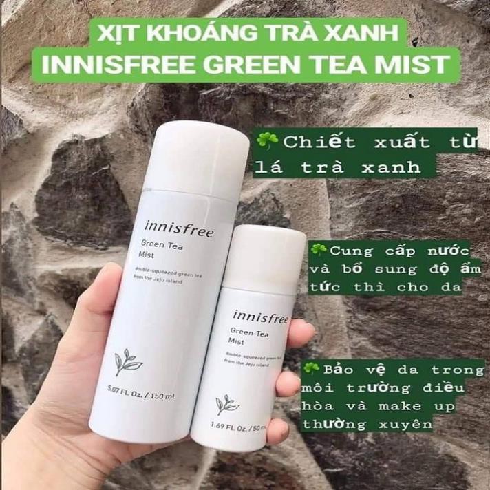 [ SALE KHÔ MÁU ] Xịt Khoáng Trà Xanh Innisfree Green Tea Mineral Mist 50ml/150ml