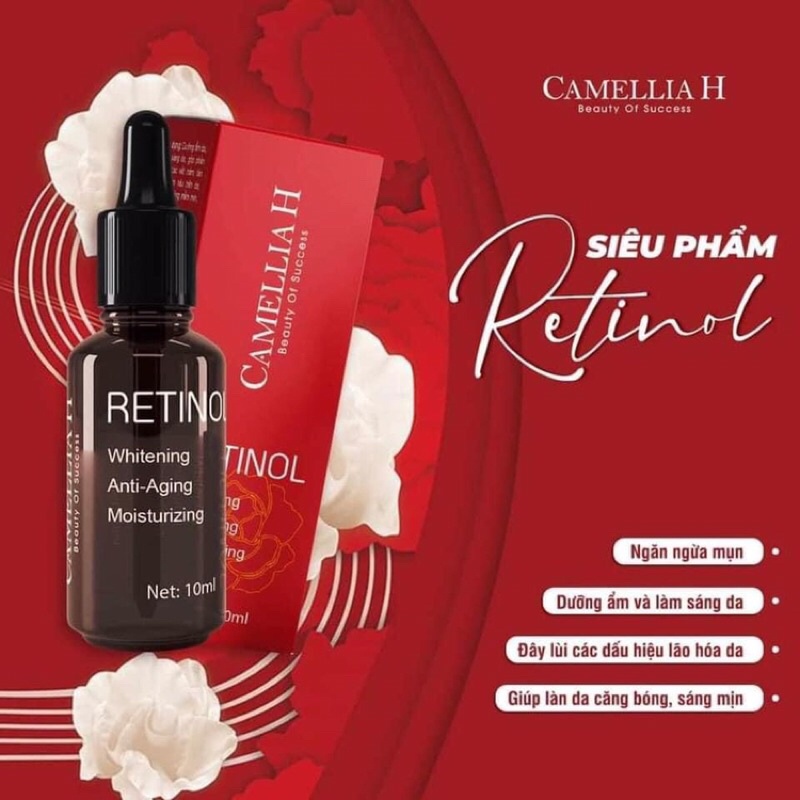 Tinh chất tái dạo da Retinol chính hãng CamelliaH - Siêu phẩm dưỡng da, ngăn chặn dấu hiệu của sự lão hóa