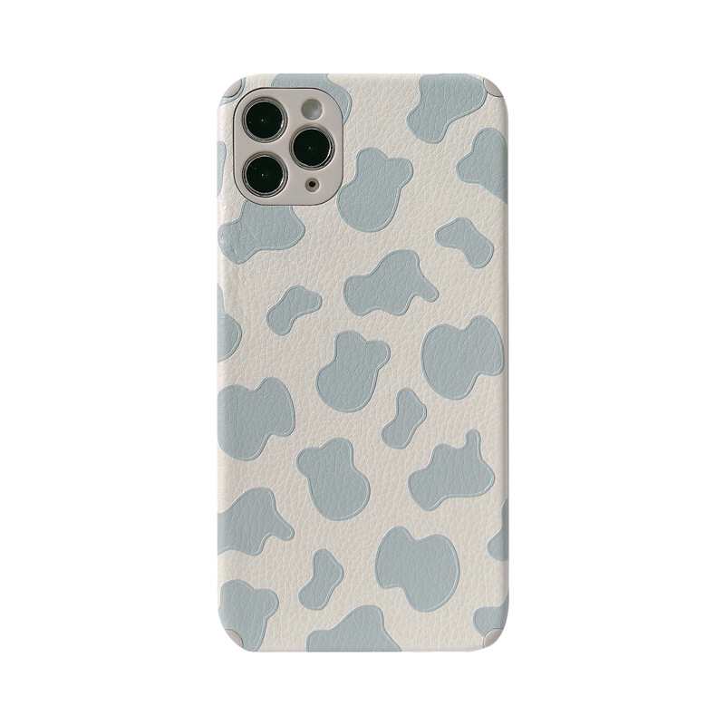 Soft Silicone Cute Casing IPhone 12Mini 12 12Pro 12Pro Max 11 11Pro 11ProMax XS Max XR XS Case for IPhone 8 Plus 6 6S 7 8 6 Plus 6S Plus 7 Plus Fashion Phone Coverins Korean Style Gentle Blue Cow Pattern