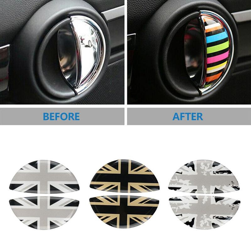 Set 2 Miếng Dán Kính 3D Trang Trí Nội Thất Xe Hơi BMW MINI COOPER R56 R55 R60 R61 Countryman F55 F56 F60