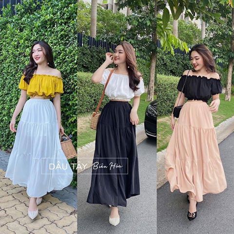 SET ÁO + CHÂN VÁY DÀI SIÊU XINH