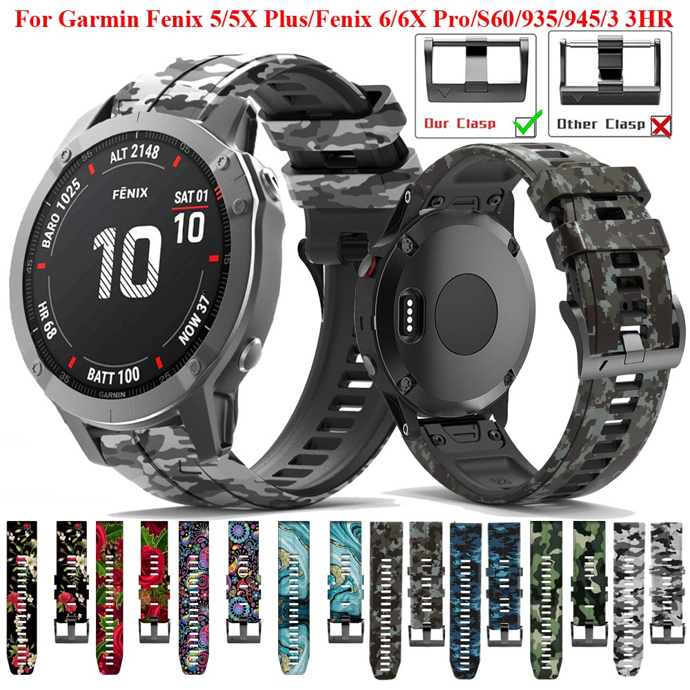 Dây Đeo Tay Bằng Silicone Cho Đồng Hồ Thể Thao Garmin Fenix 7x 7 6x 6 Pro 5x 5Plus 3hr 26 22mm