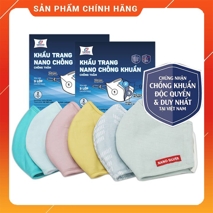 2 Chiếc Khẩu Trang Kháng Khuẩn Nano Bạc Độc Quyền Hanvico (Sản Phẩm Bán Phi Lợi Nhuận) | BigBuy360 - bigbuy360.vn