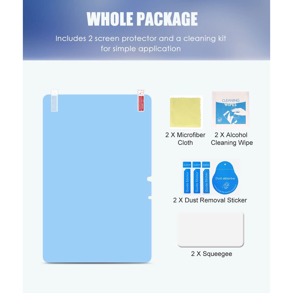 Set 2 Miếng Dán Bảo Vệ Màn Hình Cho Samsung Galaxy Tab S8+ 2022/Tab S7 FE/Tab S7+ 12.4&quot;