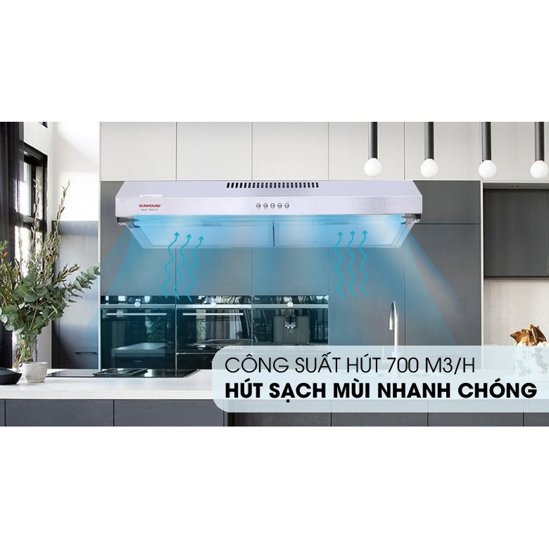 Máy hút mùi tự hủy SUNHOUSE SHB6118B