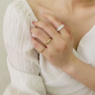 Bộ 3 chiếc nhẫn mạ vàng hợp thời trang dạng hở cho nữ
