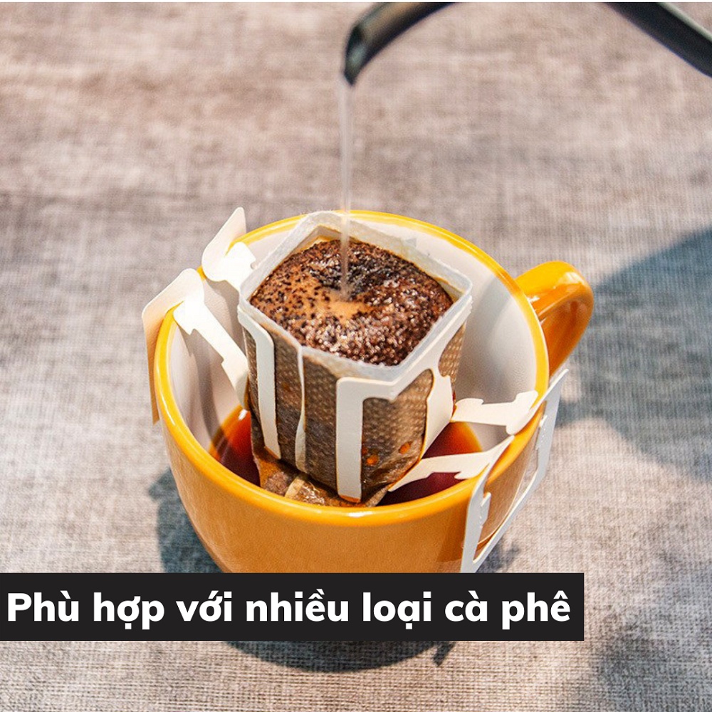 Túi lọc cà phê phin giấy pha cafe nguyên chất cà phê rang xay Robusta Arabica nhỏ gọn tiện lợi mang đi du lịch