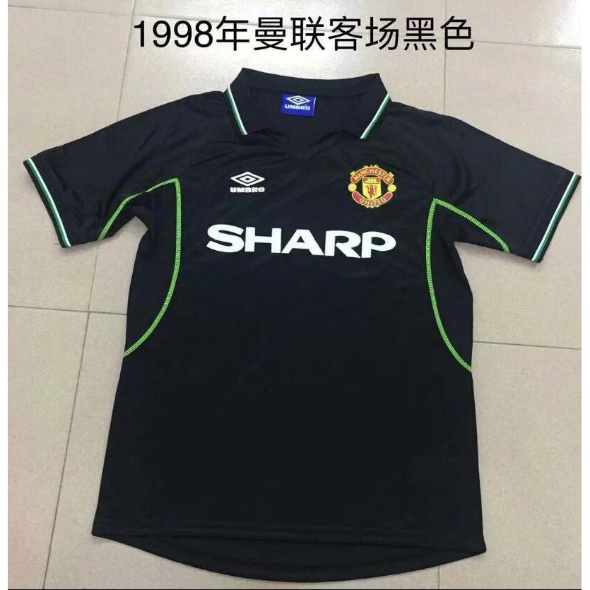 Bộ Quần Áo Bóng Đá Dài Tay Màu Đỏ Đội Tuyển Manchester United 1998