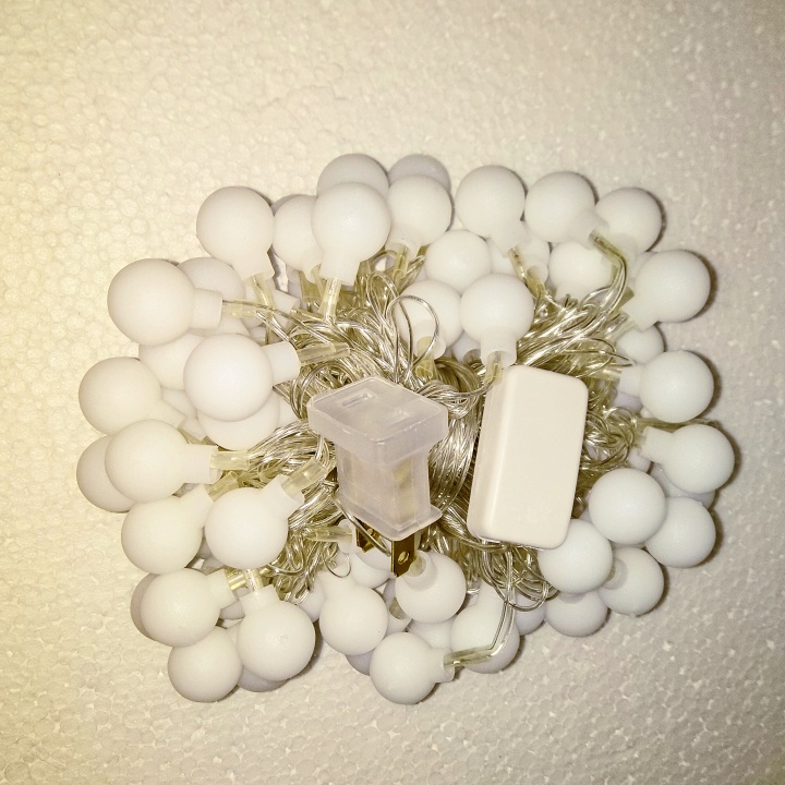 (Xài Điện 220V) Dây Đèn Led Trang Trí Cherry Ball Bóng Tròn Ánh Sáng Vàng Nắng, Trang Trí Quán, Nhà Cửa