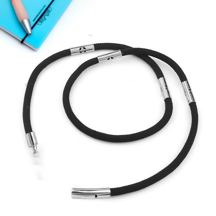 Dây chuyền dù thái 5ly khóa vip bọc khoen hình kim tiên may mắn, phong độ đẳng cấp