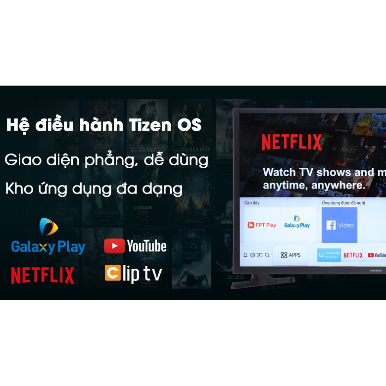 Smart tivi Samsung UA32N4300 32 inch Wifi, YOUTUBE (HÀNG LIKENEW, BẢO HÀNH 12-22 THÁNG CHÍNH HÃNG)