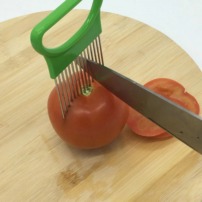 Dụng Cụ Hỗ Trợ Cắt Lát Hành Tây Đa Năng Bằng Thép Không Gỉ