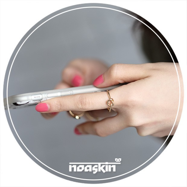 Nhẫn nữ đeo ngón tay bằng thép titan thiết kế thắt nút đơn giản thời trang