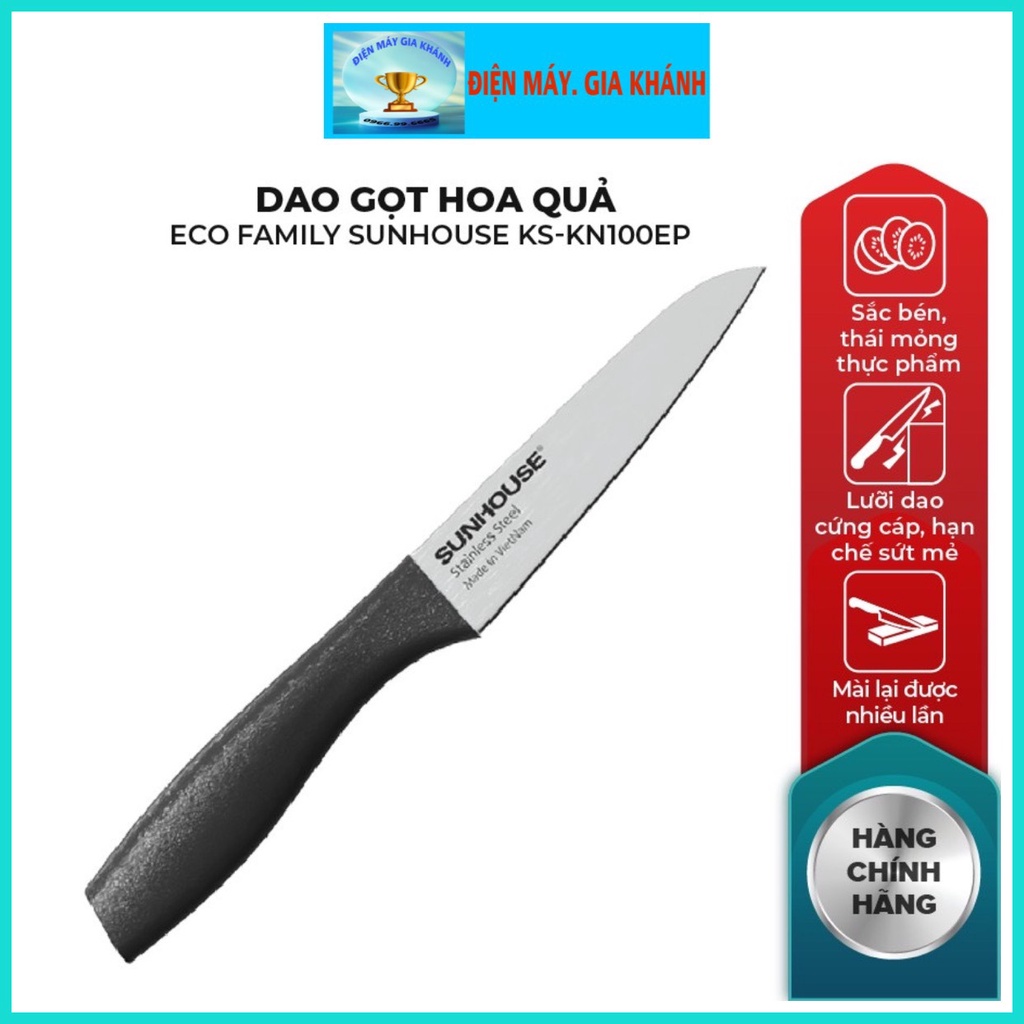 Dao Gọt Hoa Quả SUNHOUSE KS-KN100PS Dài 20.5 cm