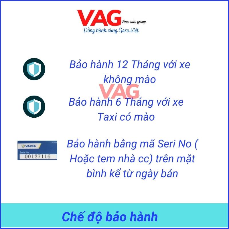 Ắc quy Varta 65ah mã sản phẩm 75D23L, bảo hành 12 tháng với xe không có mào