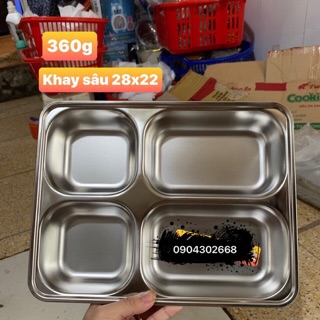 Combo 10 khay cơm inox sâu hàng dày loại 1