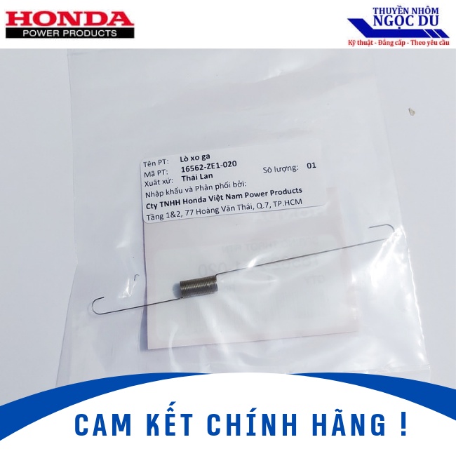 Lò Xo Ga HONDA, Dùng Cho Động Cơ HONDA GX160 GX200, Động Cơ Chạy Thuyền, Xuồng, 16562-ZE1-020