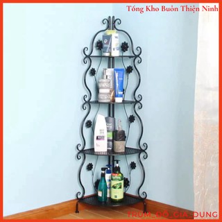 Kệ góc sắt đa năng 4 tầng hoa văn