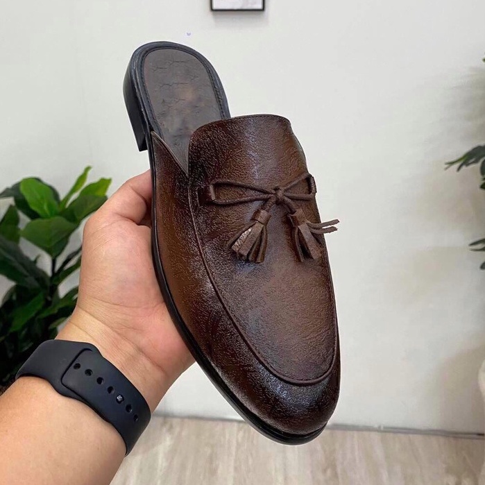 Giày sục công sở nam ERMAND da bò thật bảo hành 1 năm kiểu dáng sành điệu - Mã T26