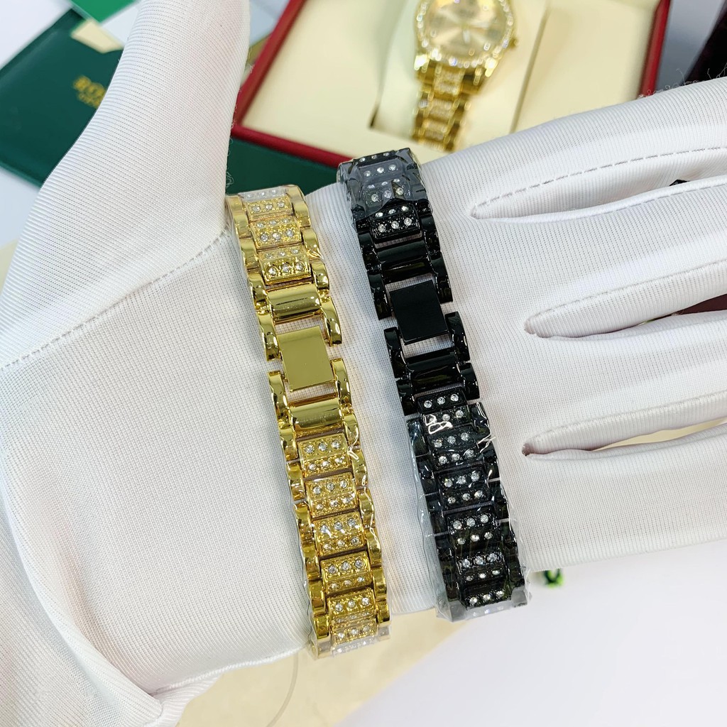 Đồng hồ nữ Rolex mặt tròn đính đá sang trọng dây kim loại cao cấp DHN609 Shop404