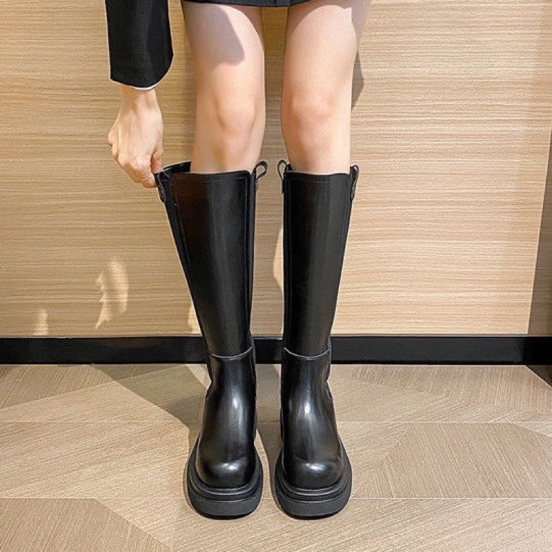Giày boots cao cổ đế cao co giãn | BigBuy360 - bigbuy360.vn
