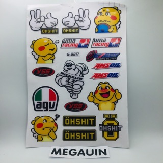 Tem Sticker đề can Uma Racing chống nước , decal trang trí xe - giá cả bảng (S 8217)