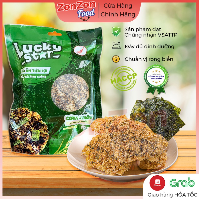 Cơm cháy rong biển Hàn Quốc Lucky Star 70g đậm vị giòn tan nhiều dinh dưỡng đồ ăn vặt ZonZon