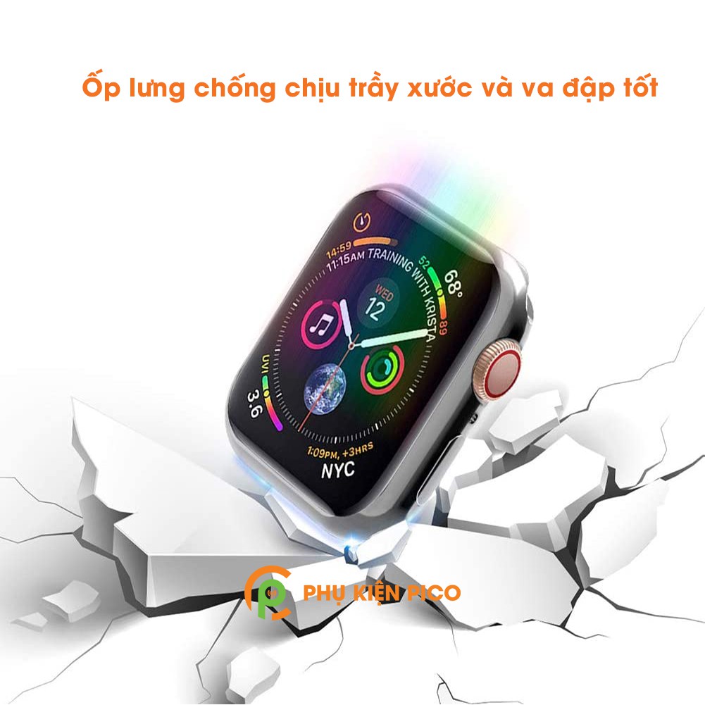 Ốp đồng hồ Apple Watch Series 1/2/3/4/5 Silicon dẻo trong suốt bản 38/40/42/44mm