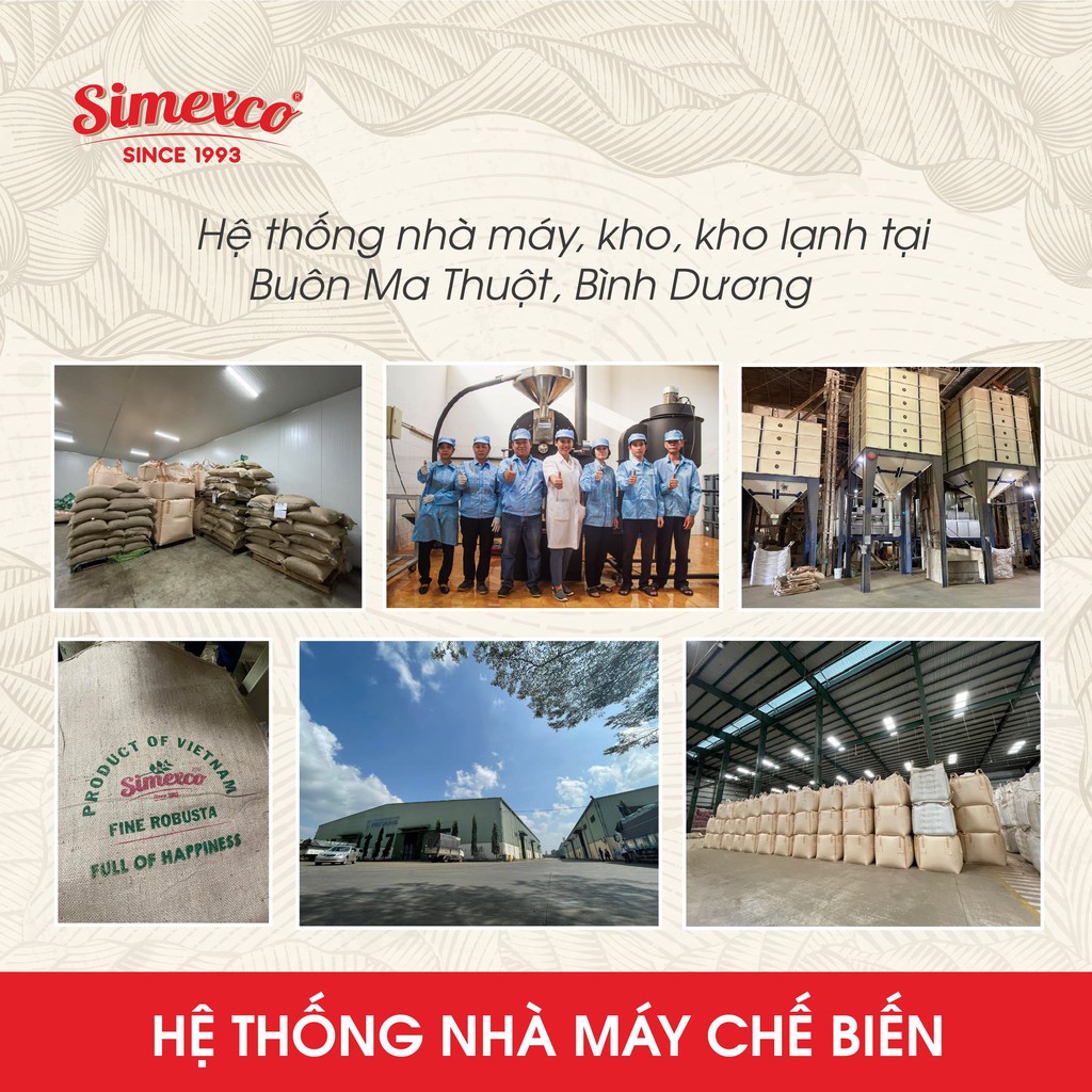 Cà phê bột Simexco - Cà phê nguyên chất rang xay theo công thức Serepok 250gr