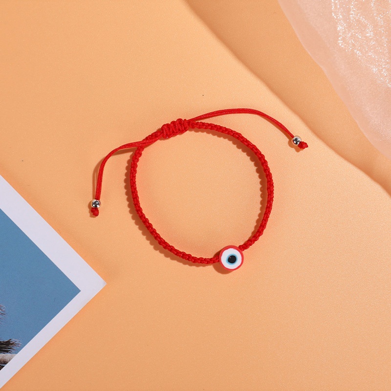 Vòng Tay Dây Bện Mặt Hình Mắt Quỷ Thời Trang Đơn Giản Có Thể Điều Chỉnh