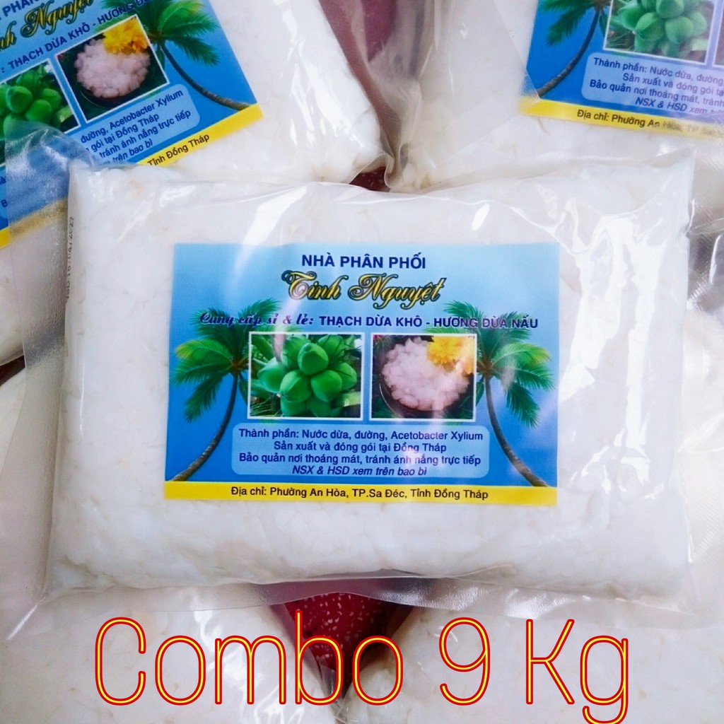 Combo 9 kí Thạch dừa thô (kèm hương dừa tự chọn)